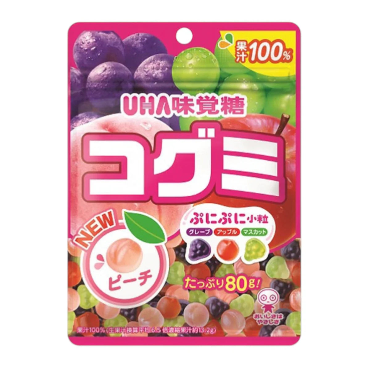 UHA Kogumi Assorted Fruit Gummy 80G