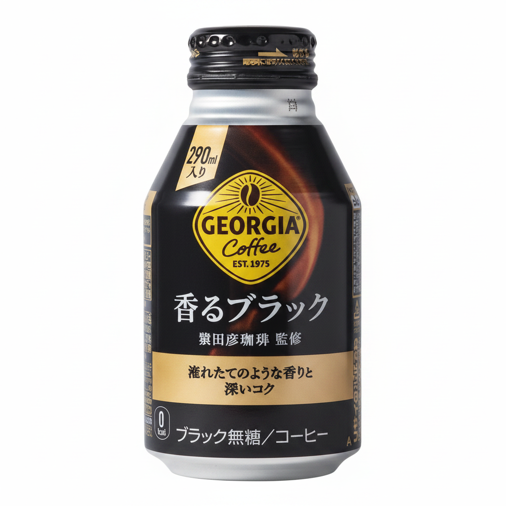 COCA COLA Georgia Fragrant Black Coffee bottle can 260ml