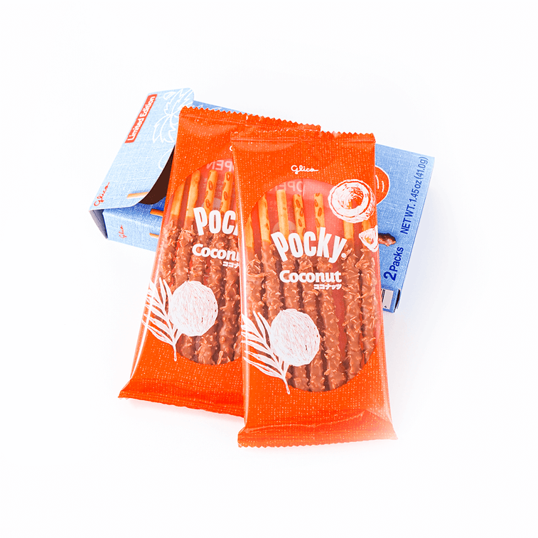 GLICO Coconut Chocolate Pocky Cookie Sticks 2 pcs