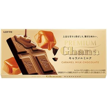 LOTTE Premium Ghana Caramel Milk Chocolate - 70g