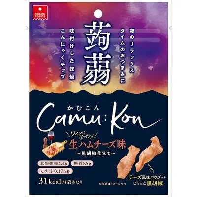 ASUZAC FOODS Dried Konjac Kamukon Prosciutto & Cheese 11g