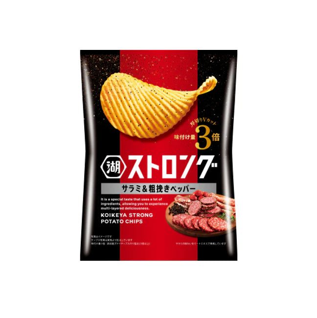 KOIKEYA KOIKEYA STRONG Potato Chips <Salami & Coarsely Ground Pepper> 52g