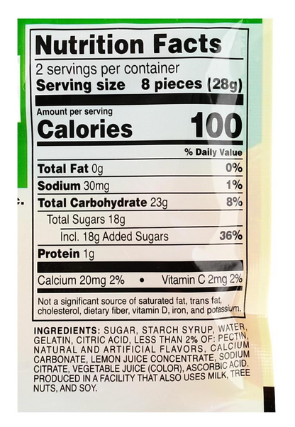 KANRO Pure Gummy Candy, Lemon Flavor, Sour Powder ,1.97 oz