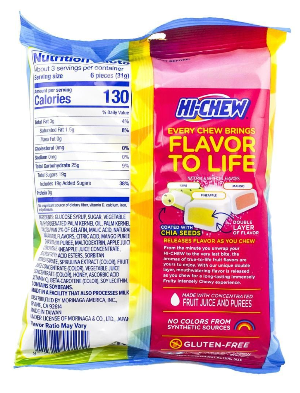 HI-CHEW 3 Flavor Tropical Mix Soft Jelly Gummy Candy 100g