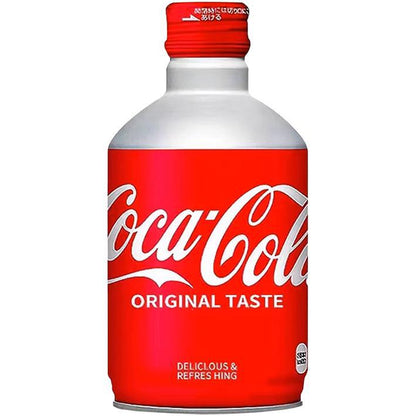 Front-facing portrait image of the Coca Cola Original 300ml bottle can, closed and upright on a clean white background, displaying the classic red Coca Cola logo.