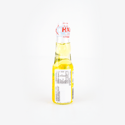 Close-up of the nutrition label for the HATAKOSEN Pineapple Ramune Soda 6.76 fl oz, shown clearly and straight on with clean white background.