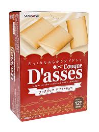 SANRITSU Couque D'asses Langue de Chat Cookies & White Chocolate - 78g