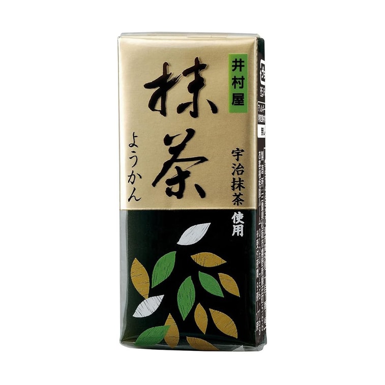 Front-facing portrait image of the IMURAYA Mini Yokan Matcha 58g package, shown closed with full front graphics and matcha-themed design clearly visible against a clean white background.