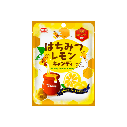 Front-facing portrait image of KATOSEIKA Honey Lemon Candy 2.2oz, sealed bag, displayed on a clean white background.