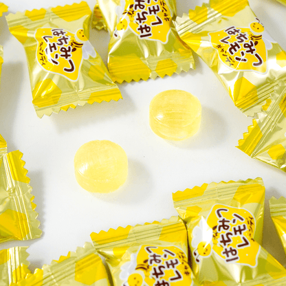 Image of KATOSEIKA Honey Lemon Candy 2.2oz outside its packaging, arranged neatly on a white background.