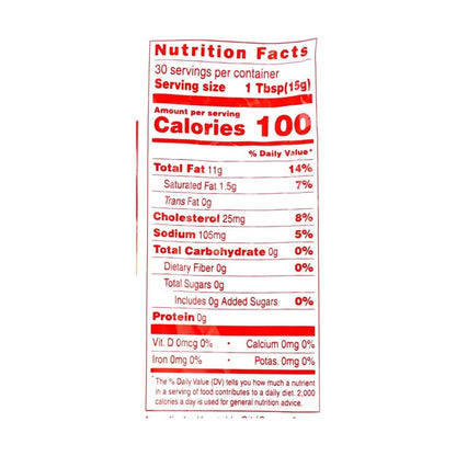Close-up, straight-on image of the KEWPIE Japanese Mayonnaise 450g nutrition label, with all printed information clearly visible against a white background.