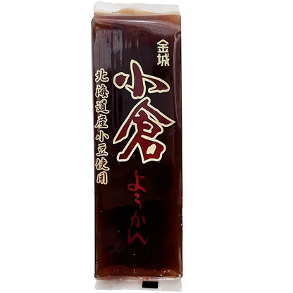 Front-facing portrait image of the KINJO Red Bean Jelly 130g package, shown flat with the entire front graphics visible against a clean white background.