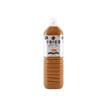 Front view of the KIRIN Gogo No Kocha Milk Tea 1.5L bottle, showing the sealed plastic bottle with milk tea graphics and label design against a clean white background.