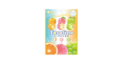 A front-facing portrait view of the Lion Torolino Fruit Candy 52g pouch, shown closed with full graphics visible in a flat shot against a clean white background and no reflections.