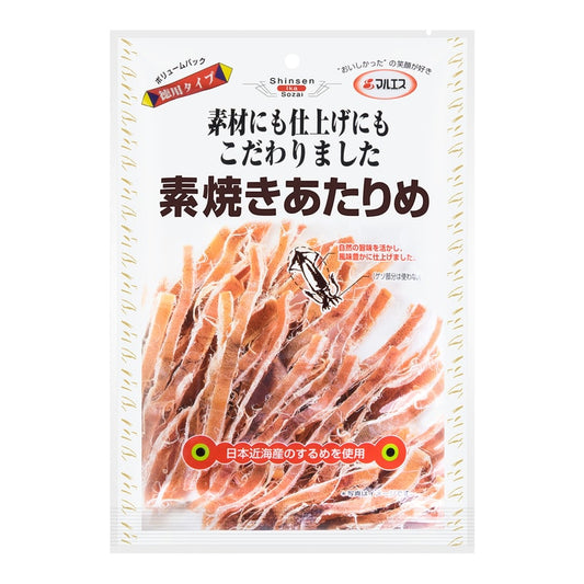 Front-facing view of the MARUESU Dried Seasoned Squid Jerky 44g pouch, shown upright with full product graphics visible against a clean white background.