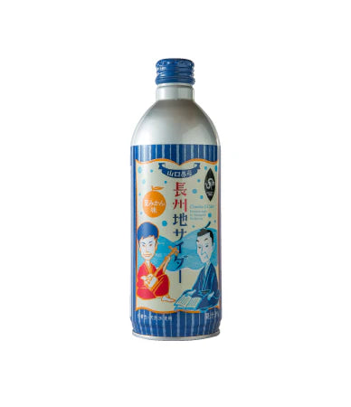 Front-facing NIHON KAJITSU Choshu Sparkling Cider bottle in a 490ml size, shown sealed and upright against a clean white background with the full label clearly visible.