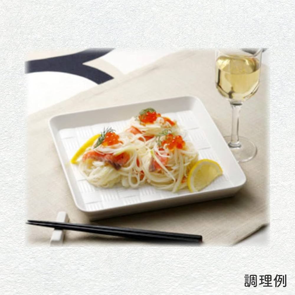 A portrait photo of the NISSIN Sanuki somen noodles outside the package, displayed in a clean arrangement to highlight the delicate strands.