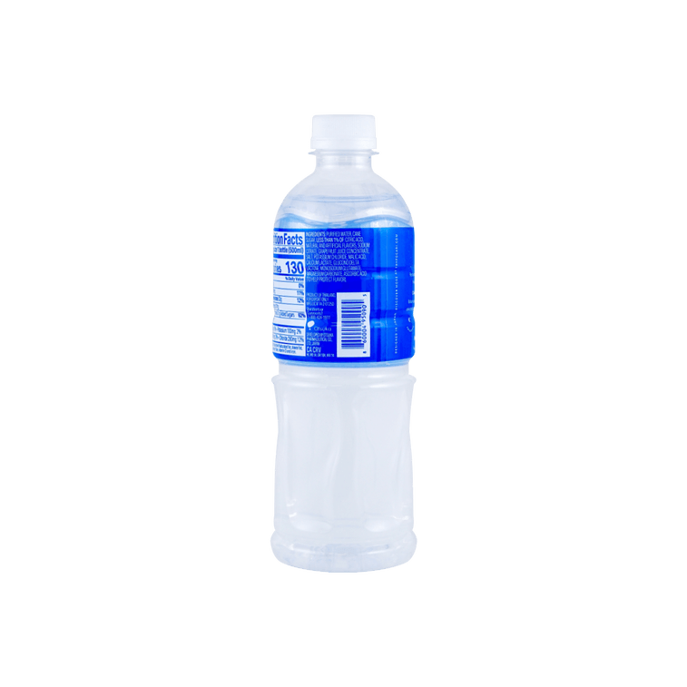 Back-facing view of the POCARI SWEAT Hydration Drink bottle, clearly displaying the rear label and product information on a clean white background.