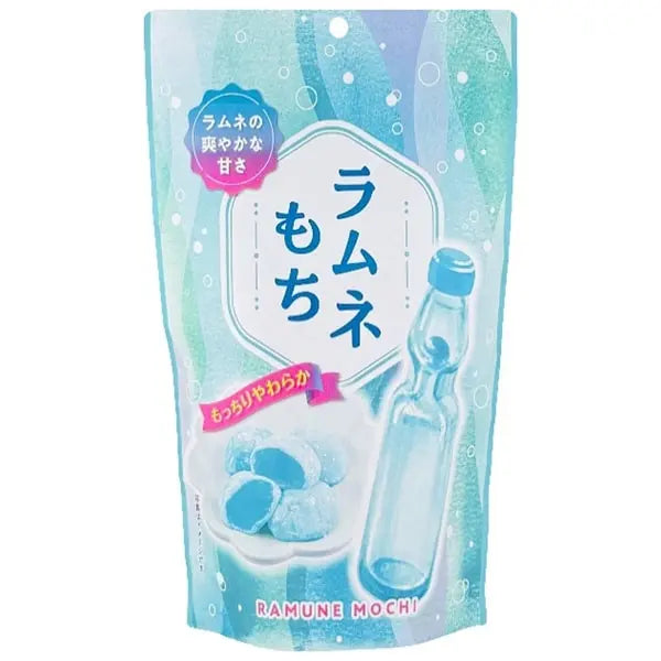 Front view of the SEIKI Ramune Mochi 130g stand pouch, shown sealed and upright in portrait orientation on a clean white background.