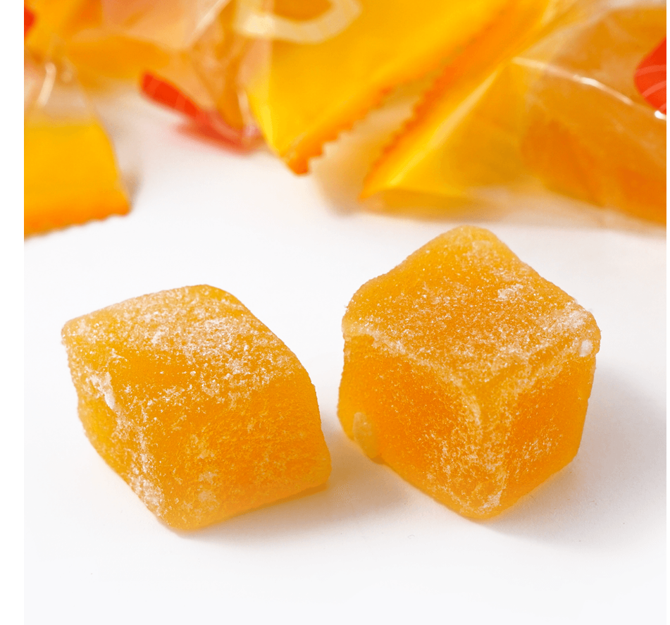 Unpackaged SONGWAI sweet bean jelly yakimo yokan 215g shown outside its wrapper, highlighting its texture and shape.