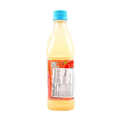 Close-up, straight-on image of the SUNTORY Natchan Apple 425ml nutrition label, with text clearly readable against a plain white background.