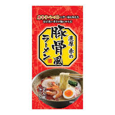 Front-facing view of YAMAMOTO SEIFUN Rich Tonkotsu Ramen Red Spicy 240g box, closed, in portrait orientation on a white background.